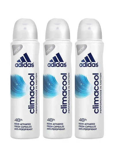 3-Piece Climacool Anti-Perspirant Spray Multicolour 3x150ml - JB-QPhegA